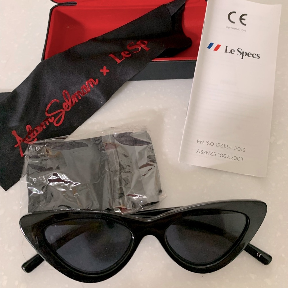 Adam Seldman x Le Specs Black Cat Eye Sunglasses